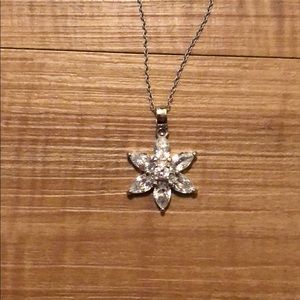 Sterling silver flower necklace